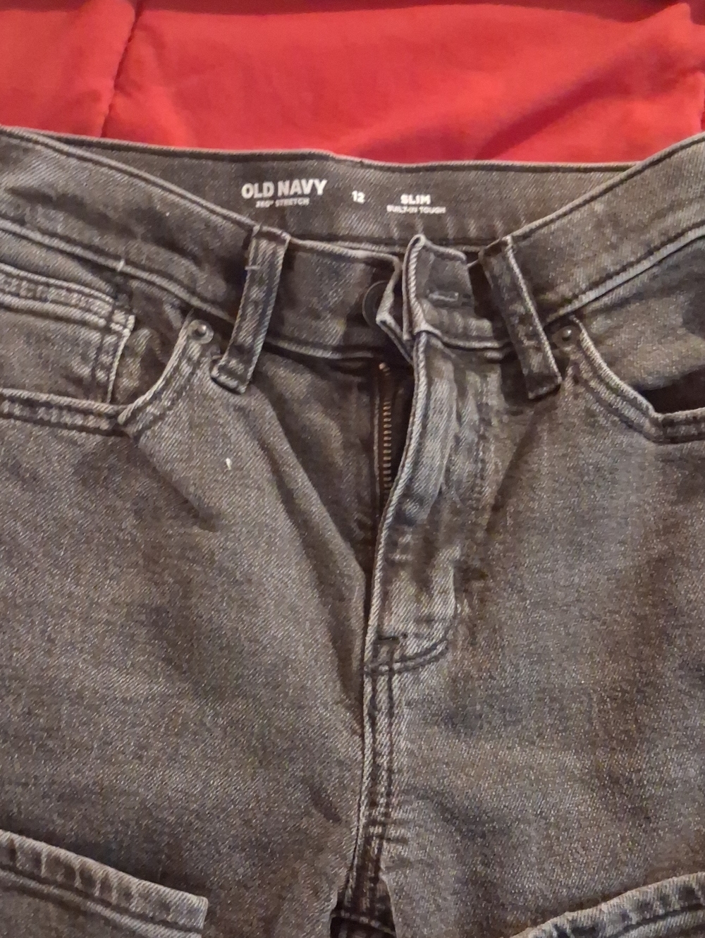 Old Navy Slim High-Rise Charcoal Gray Jeans